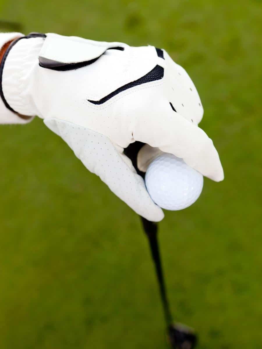 Golfer Wearing Glove