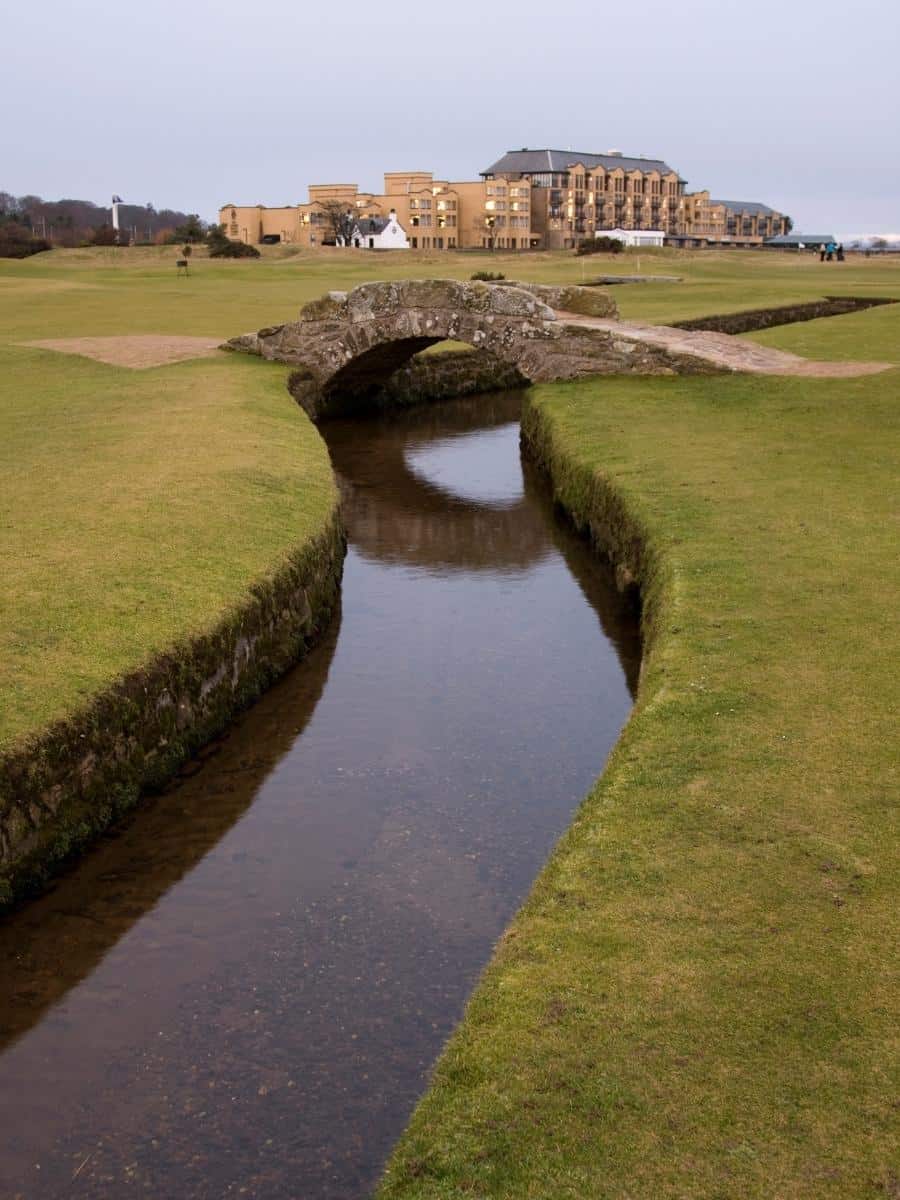 St Andrews Old Course, Scotland. View of course and clubhouse.