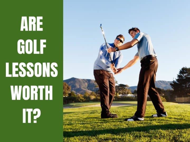 A Golfer having a golf lesson. Are Golf Lessons Worth It?