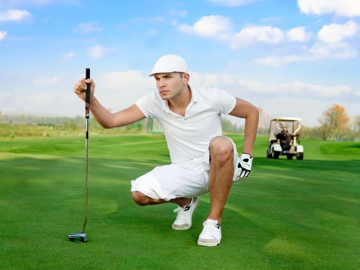 Golfer Reading The Green