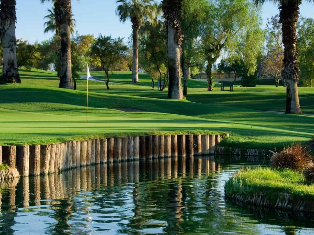 Golf Green Near Water