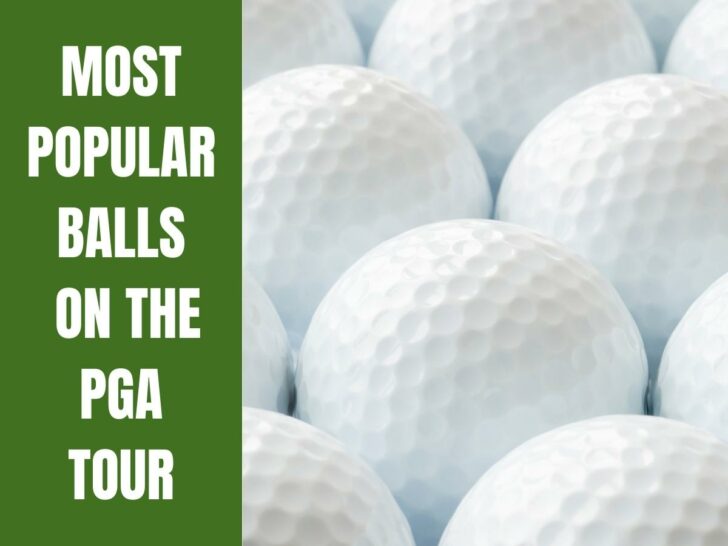 Most Popular Balls on the PGA Tour. Selection of golf balls.