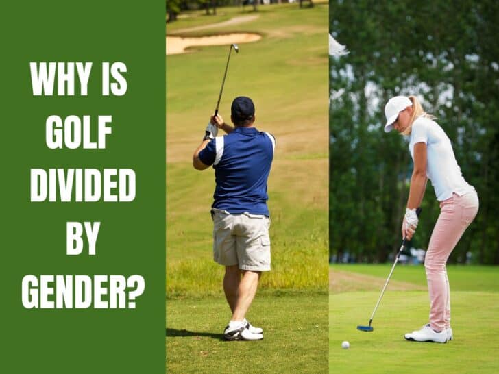 Why Is Golf Divided By Gender? A male golfer and a female golfer.